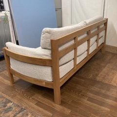 S747 ⭐ ジモティー限定価格！UNICO TABER ウニコ テイバー カバーリングソファ 3Pソファ 幅188cm USED 綺麗の画像