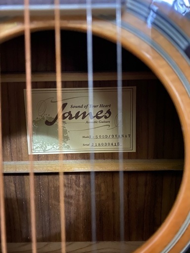 James J-500D サイド・バック トラ杢 James J-500D サイド・バック トラ杢