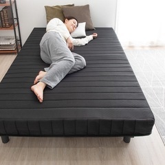 ベッド脚付きマットレスベッド ダブルベッドベット ローベッド一体...