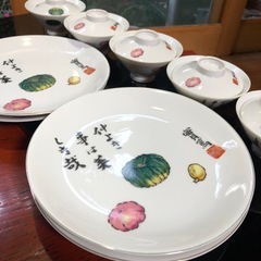 ブランド美品🌟大皿プレート＆蓋付茶5セット 飲食店 来客用