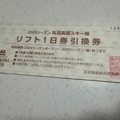 丸沼高原スキー場 リフト1日券