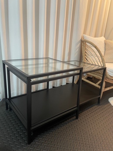 IKEA ガラステーブル 2点セット