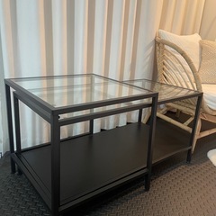 IKEA ガラステーブル 2点セット