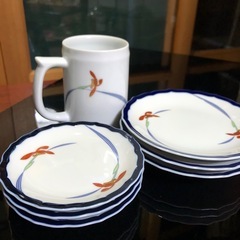 香蘭社 小皿ペア3セット＆コップの画像