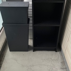 限定2月6日まで【無印良品】蓋付きゴミ箱（黒）2個セット ＆ 【...