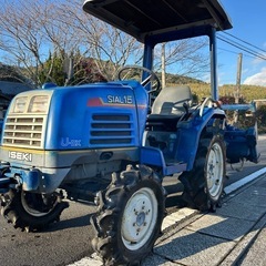 イセキ トラクター 15馬力 4WD 耕深自動 自動水平　パワステ デフロック スーパーフルターン　バックアップ　キャノピー　ディーゼル 代掻き 耕運 畝立て 畑 簡易始動動画ありの画像