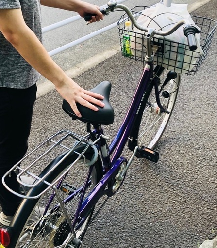 自転車 No.245 オレンジ シティサイクル 26インチ 【リサイクル