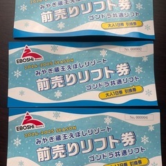 えぼしスキー場　リフト券