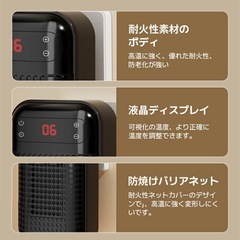【新品】セラミックヒーター 小型 電気ファンヒーター 速暖 コンパクト 足元の画像
