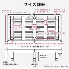 すのこベッド　バノン　フレームのみ　の画像