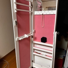 14日まで募集全身鏡アクセサリーケース内蔵ミラー　の画像