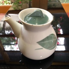 出汁ポット 鍋 和食器  リーフ柄 陶器　