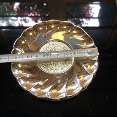 レア🌟ステンレス製 プレート 小皿 花型 昭和レトロ 和食器 の画像