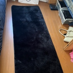 黒色もふもふマット