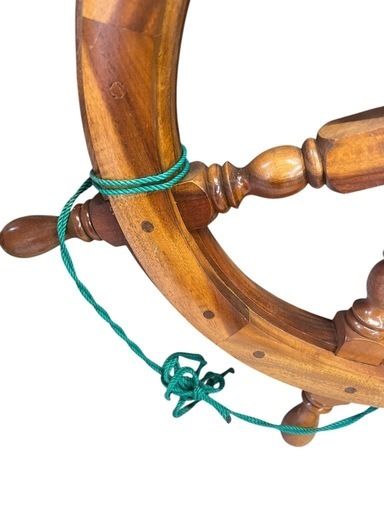 良品 ヴィンテージ 船舶 木製ハンドル 舵取り 車輪 舵 操縦 アンティーク NO.2166 ヴィンテージ 船舶 木製ハンドル 舵取り 車輪 舵 操縦