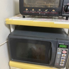 電子レンジ＆オーブントースター＆鉄製ラックセットお譲りしますの画像