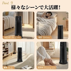 【新品】セラミックヒーター 小型 速暖 足元ヒーター 人感センサー 転倒オフ タイマーの画像