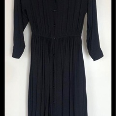 【美品】■AZUL 長袖シャツワンピース ブラックの画像