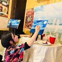 「カクテル片手に絵を描こう」ダーツアップ西新宿店（4月）