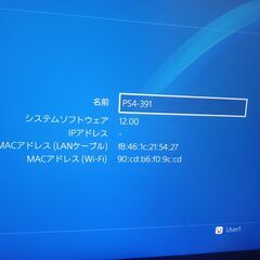 PS4 薄型　高速化SSD480G交換済みの画像