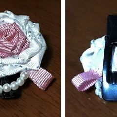 【おまとめ値引き】ハンドメイド帯留*多用途クリップアクセ*2点セットの画像