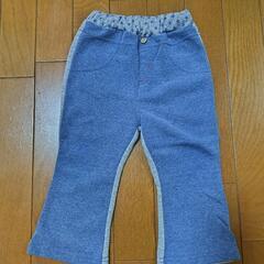 子ども裏起毛ズボン中古／90サイズ／裾長め