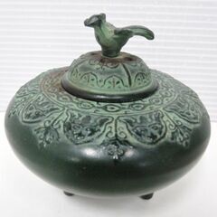 鳥獣香炉　青銅製　三つ脚　香道具　茶道具　仏具　金属工芸　アンティーク　美術品　骨董品　アンティーク　インテリア