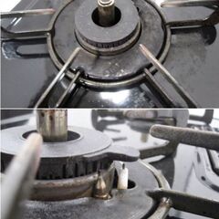 リンナイ　ガスコンロ　KG34NBKL　動作良好　LPガス　2019年製　ガステーブル　プロパンガス　Rinnai　消し忘れ消火　焦げつき消火の画像