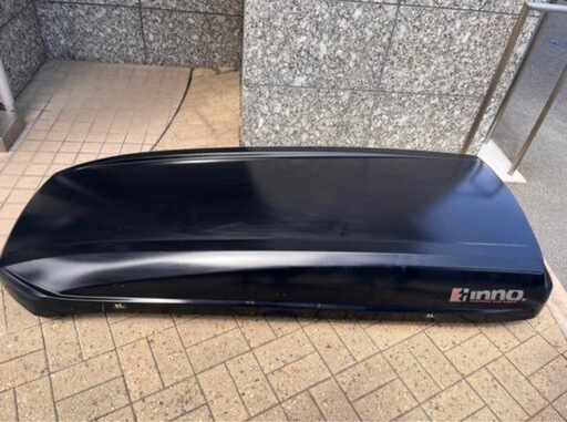 福山市近郊配送可 美品 INNO イノー シャドゥ BRQ124 ルーフボックス 360L 両開き 全長2m