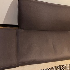 ソファー　2人掛け　可動式　ブラウンの画像