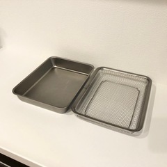【お譲り先決定】
無印良品　ステンレスバット　ステンレスメッシュトレー