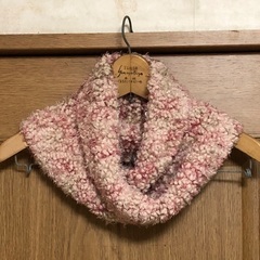 スヌード　手作り　ハンドメイド　ピンク