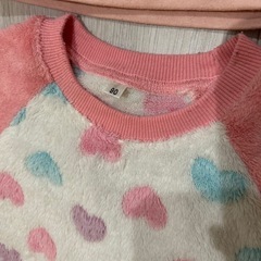 女の子　長袖90 もこもこ服　の画像