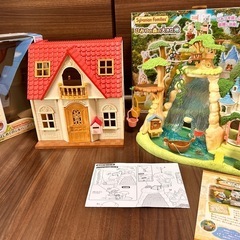 早い者勝ち！キレイ！人形付き！箱付き⭐️シルバニアファミリー　ひみつの森の大きな滝　　の画像