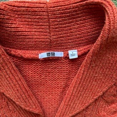 ★ユニクロUNIQLO★色鮮やかな メンズカーディガン【オレンジ】サ イズLの画像