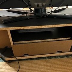 テレビボード テレビ台 ガラス扉　キャスター付の画像
