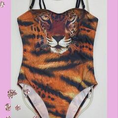 ヒョウ柄 ハイレグ水着