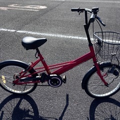 赤　20インチ　自転車