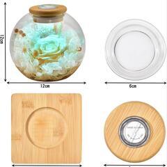 【未使用】ブリザーブドフラワー LED照明付 キャンドルホルダーの画像