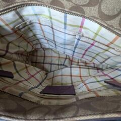 コーチ レディースバッグ ピンクブラウンの画像