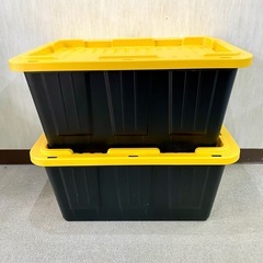 【店頭引き取り限定】HEAVY DUTY TOTE コンテナケース 蓋付き 収納ボックス 102Lの画像