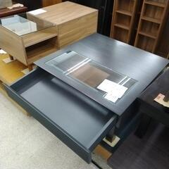 ※ガラス擦り傷 引出し付きローテーブル TJ9766の画像