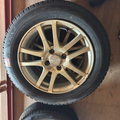 100 4穴アルミホイール＋ブリヂストン VRX2  175/65R15  バリ溝アルミ付き！の画像