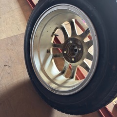 100 4穴アルミホイール＋ブリヂストン VRX2  175/65R15  バリ溝アルミ付き！の画像