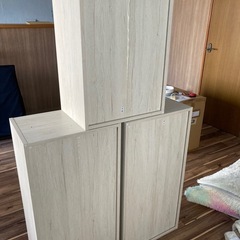 ニトリ　nクリック 二段ラック　カラーボックホワイトの画像