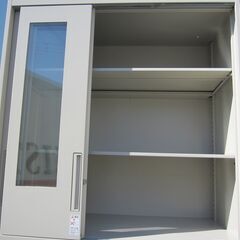上下書庫セット　3枚扉/両開き　鍵あり　ニューグレー　コクヨ製　の画像