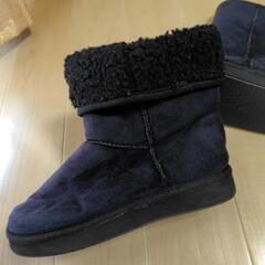 20センチ 黒ムートンブーツの画像