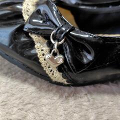 22センチ 黒フォーマルシューズの画像