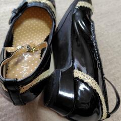 22センチ 黒フォーマルシューズの画像