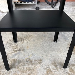 【IKEA サイドテーブル クナレヴィーク　ブラック】W37xD28xH45cm クリーニング済み【12801】の画像